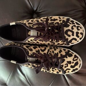 Kate Spade x Keds KS Kickstart Leopard Calf Hair Sneakers 8.5
